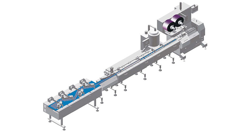 Automatic Chocolate Bar Flow Packaging System with Depanner
