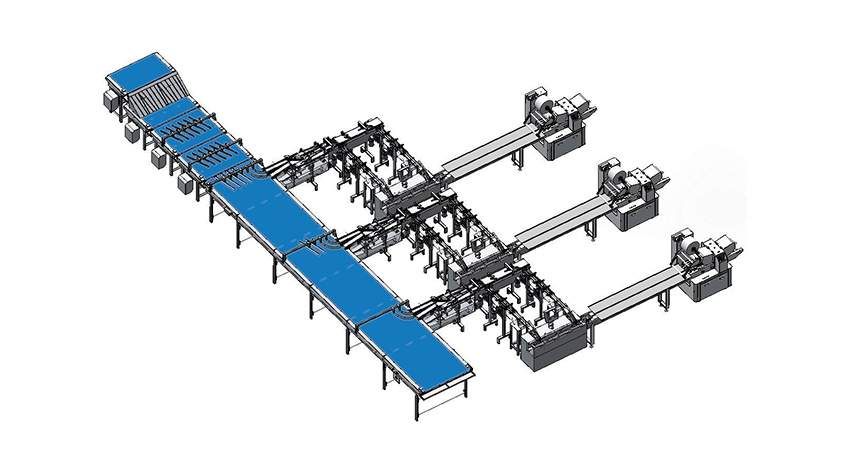 Sandwiich biscuit packaging system