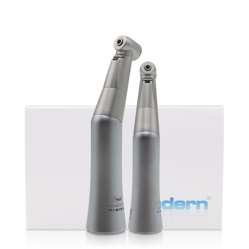 Modern 1:1 Fiber Optic Contra Angle Dental Low Speed Electric Handpiece with LED Push Button Push Latch Head