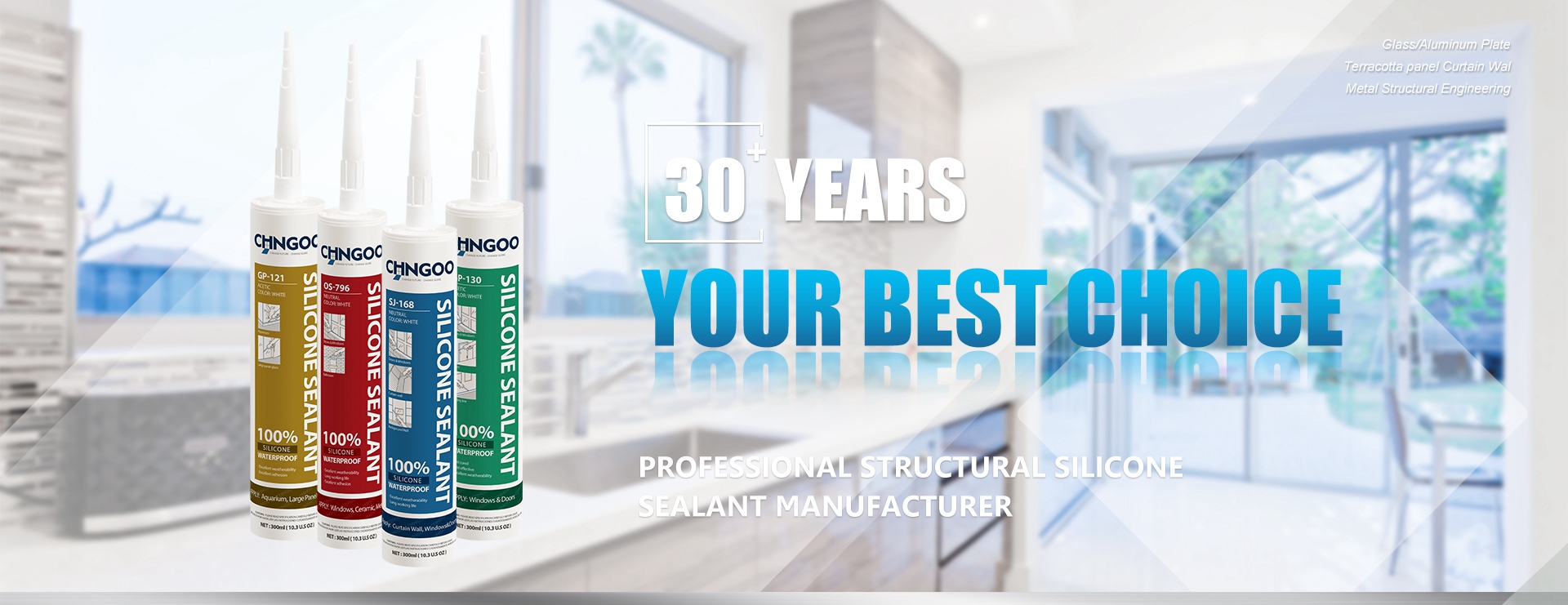 Caulk Sealant Waterproof, Fast Drying Silicone Adhesive, Tinted