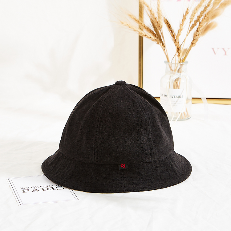 High-end Unisex Terry Cloth Soft Fabric Winter Bucket Cap Character Style Fisherman Hat