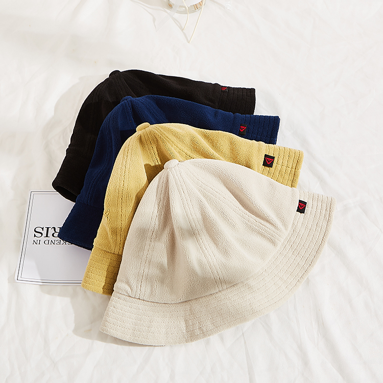 Women Hat Solid Artificial Fur Warm Female Cap Faux Fur Winter Bucket Hat For Women Outdoor Sunscreen Sun Hat Panama Lady Cap