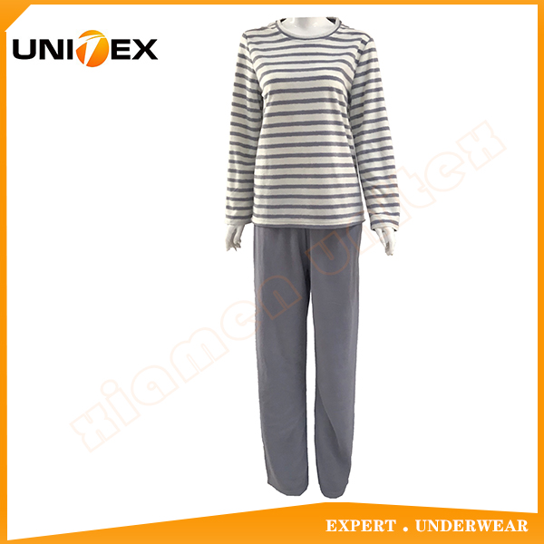 Customized OEM or ODM pajamas 100%cotton women’s winter pyjamas set ladies long sleeve and pants