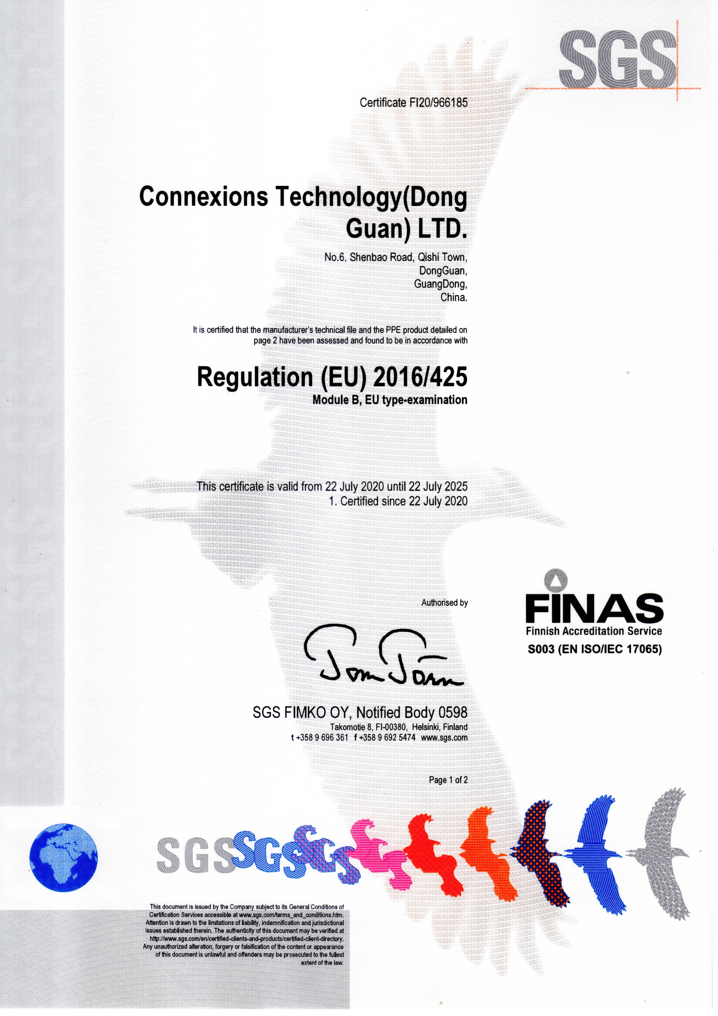 CE certification of of Module B