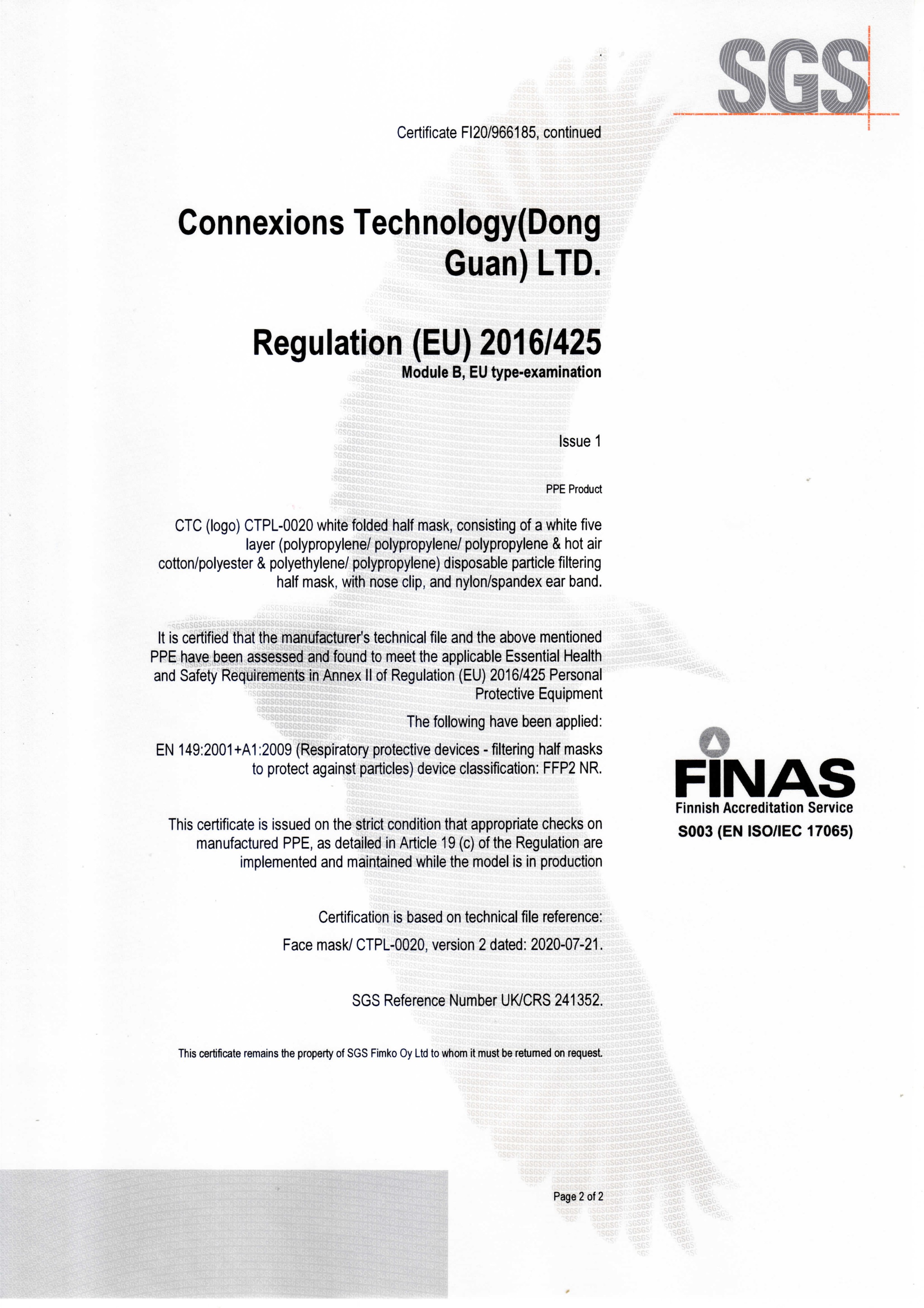 CE certification of of Module B